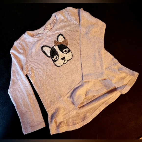 New Long Sleeve Top w/Sequined Frenchie Puppy Size 3T (No tags) - Picture 1 of 5